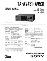 Preview for 1 page of Sony TA-AV431 Service Manual