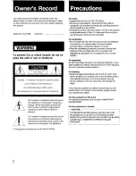 Preview for 2 page of Sony TA-AV490 Operating Instructions Manual