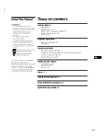 Preview for 3 page of Sony TA-AV561A Operating Instructions Manual