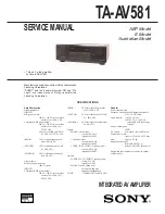 Sony TA-AV58 Service Manual preview