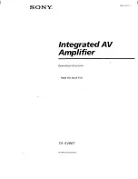 Preview for 1 page of Sony TA-AV661 Operating Instructions Manual