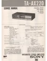 Preview for 1 page of Sony ta-ax220 Service Manual