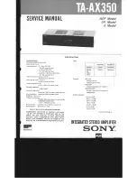 Sony TA-AX350 Service Manual preview