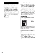 Preview for 2 page of Sony TA-DA9000ES Operating Instructions Manual