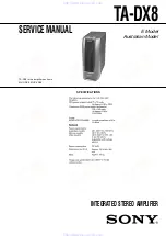 Preview for 1 page of Sony TA-DX8 Service Manual