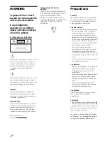 Preview for 2 page of Sony TA-E1 Operating Instructions  (primary manual) Operating Instructions Manual