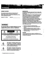 Preview for 2 page of Sony TA-E741 Operating Instructions Manual