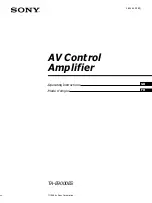 Preview for 1 page of Sony TA-E9000ES - Stereo Preamplifier Operating Instructions Manual