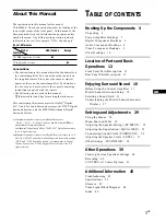 Preview for 3 page of Sony TA-E9000ES - Stereo Preamplifier Operating Instructions Manual