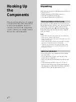 Preview for 4 page of Sony TA-E9000ES - Stereo Preamplifier Operating Instructions Manual