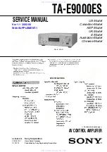 Preview for 1 page of Sony TA-E9000ES - Stereo Preamplifier Service Manual