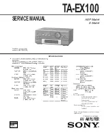 Sony TA-EX100 Service Manual preview