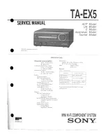 Предварительный просмотр 1 страницы Sony TA-EX5 Service Manual