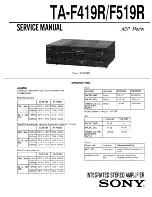 Sony TA-F419R Service Manual preview