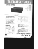 Preview for 1 page of Sony TA-F444ESX Service Manual