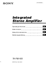 Sony TA-F501ES Operating Instructions Manual preview