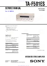 Sony TA-F501ES Service Manual preview