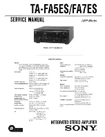 Preview for 1 page of Sony TA-FA5ES Service Manual