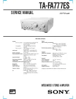 Sony TA-FA777ES Service Manual preview