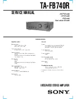 Sony TA-FB740R Service Manual preview