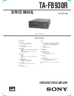 Sony TA-FB930R Service Manual preview