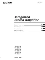 Sony TA-FE210 Operating Instructions Manual preview