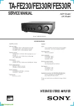 Sony TA-FE230 Service Manual preview