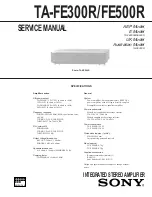 Sony TA-FE300R Service Manual preview