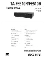 Sony TA-FE310R Service Manual preview