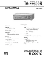 Sony TA-FE600R Service Manual preview