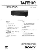 Preview for 1 page of Sony TA-FE610R Service Manual