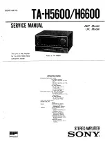 Preview for 2 page of Sony TA-H5600 Service Manual