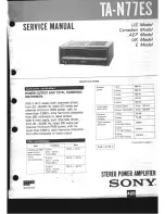 Preview for 1 page of Sony TA-N77ES Service Manual