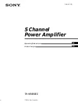 Sony TA-N9000ES Operating Instructions Manual preview