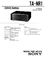 Sony TA-NR1 Service Manual preview