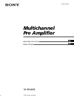 Preview for 1 page of Sony TA-P9000ES - Amplifier Operating Instructions Manual