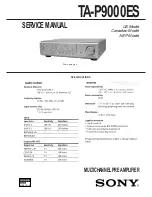 Preview for 1 page of Sony TA-P9000ES - Amplifier Service Manual