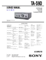 Preview for 1 page of Sony TA-S9D Service Manual