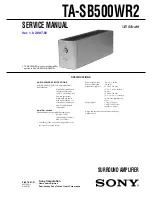 Preview for 1 page of Sony TA-SB500WR2 Service Manual