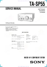 Sony TA-SP55 Service Manual preview