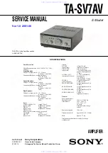 Preview for 1 page of Sony TA-SV7AV Service Manual