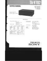 Preview for 1 page of Sony TA-V702 Service Manual