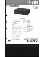 Preview for 1 page of Sony TA-V901 Service Manual