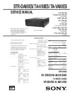 Preview for 1 page of Sony TA-VA80ES Service Manual