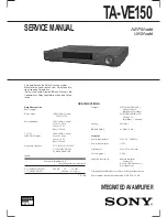 Preview for 1 page of Sony TA-VE150 Service Manual