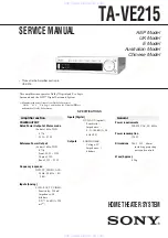 Preview for 1 page of Sony TA-VE215 Service Manual