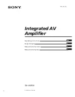 Preview for 1 page of Sony TA-VE700 Operating Instructions Manual