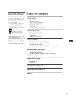 Preview for 3 page of Sony TA-VE700 Operating Instructions Manual