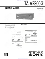 Preview for 1 page of Sony TA-VE800G Service Manual