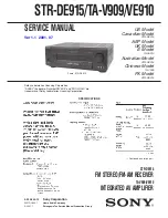 Sony TA-VE910 Service Manual preview